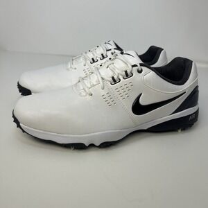 Nike Air Rival III Men's Golf Shoes White Black 628533-101 Spiked Size 8
